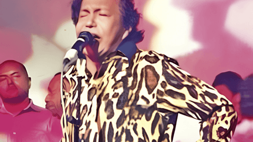 Diomedes Díaz con camisa de leopardo