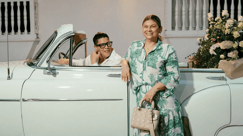 Rafael Pérez y su esposa, Milagros Villamil